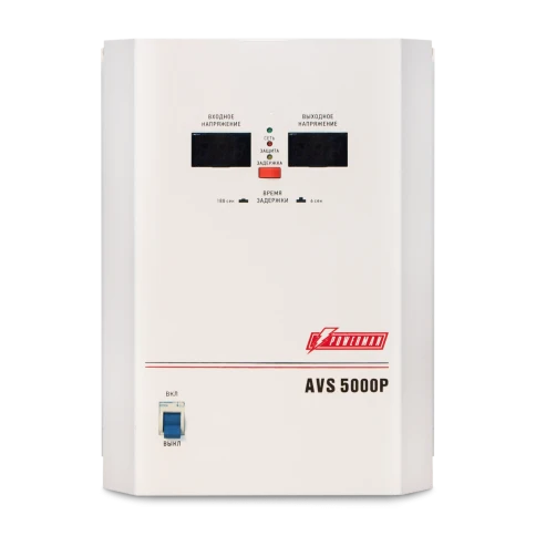 Стабилизатор POWERMAN AVS 5000P, ступенчатый регулятор, цифровые индикаторы уровней напряжения, 5000ВА, 110-260В, максимальный входной ток 32А, клеммная колодка, IP-20, навесной,  260мм х 220мм х 130мм, 9 кг./ Stabilizer POWERMAN AVS 5000P, step-type regu фото 2