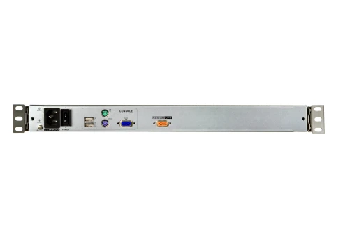 Kонсоль управления, для KVM-переключателей, электрон., 19", SVGA+KBD+MOUSE PS/2 USB, с KVM шнуром USB 1.8м, LCD Kран 19", лат./рус.Kлав., (выход на вторую конс 1280x1024 75Hz DDC2BKрепление DUAL RAIL доп.порт USB A-типа Female)/ATEN/ DUAL RAIL L фото 2