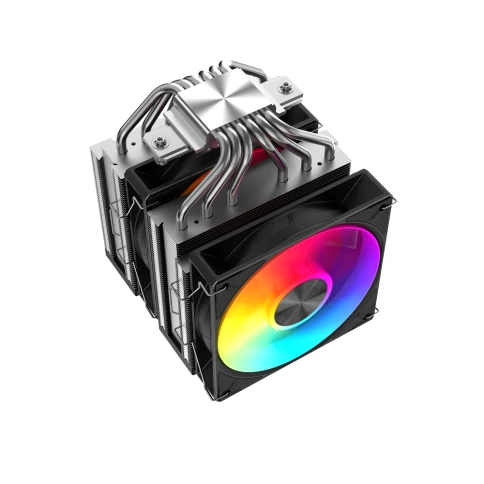 Кулер для процессора/ CPU Cooler SAMA A60L (265W, 4-pin PWM, 156.5mm, 6x6mm, ARGB, 2x120mm, 78CFM, 29dBA, 2200RPM, S: 1851/1700/1200/115X, AM5/AM4, silver) фото 4