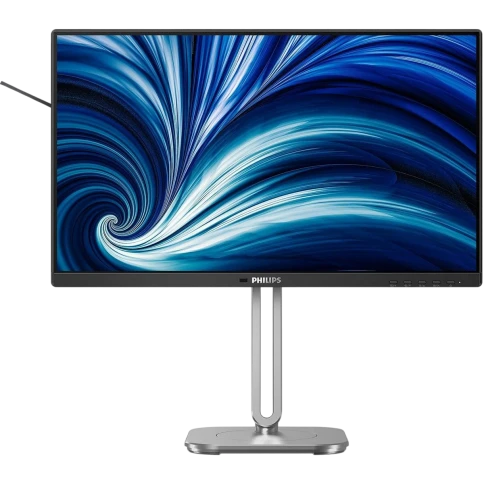 Монитор Philips 24B2N4200 23.8'', 1920x1080, IPS, 120hz, 50M:1, 300cd, 4ms, VGA, HDMI 1.4, DP 1.2, 4xUSB 3.2, Speakers, H. adj 150mm, pivot, VESA, 3Y, Black/ Philips 24B2N4200 23.8'', 1920x1080, IPS, 120hz, 50M:1, 300cd, 4ms, VGA, HDMI фото 1