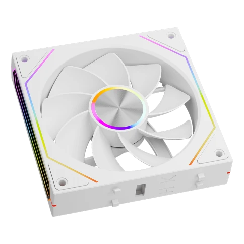 Кулер для корпуса/ Case Cooler PCCooler F3 X120R ARGB WH Reverse (120x120x25mm, 4-pin PWM, ARGB, 54CFM, 28.4dBA, 1800RPM, White) фото 4