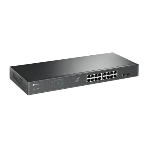 Коммутатор/ 16-Port Gigabit Easy Smart PoE+ Switch with 2 SFP UKplug фото 2