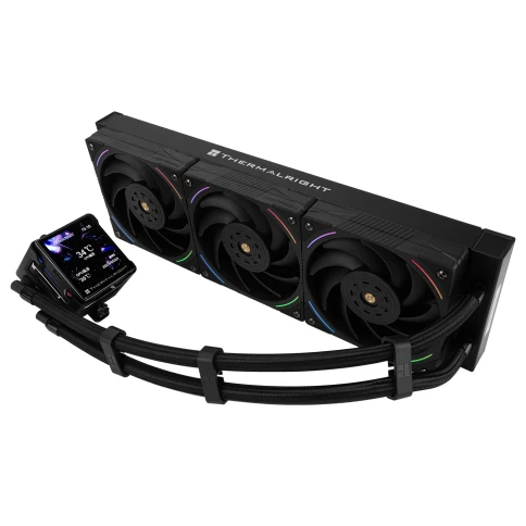 Система жидкостного охлаждения/ Water Cooling System Thermalright Elite Vision 360 (360mm, LED, Black, ARGB/ Fans: 3x120mm, 69CFM, 27dBA, 2150RPM/ Pump height 63mm, Rad thickness 27mm/ S: 1700, 1200, 1851, 115X, 2011, 2066, AM5, AM4) фото 3