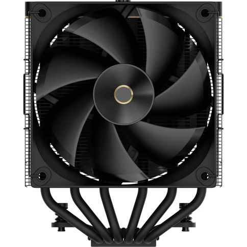 Кулер для процессора/ CPU Cooler Ocypus Iota A62 BK (260W, 4-pin PWM, LED temp., 158mm, Al/Cu, 6x6mm, 2x120mm, 77CFM, 29dBA, 2000RPM, S: 1851/1700/1200/115X, AM5/AM4, black) фото 3
