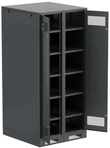 ITK LINEA B Шкаф (пустой) 2000х900мм дверь двуст. мет. чер. фото 1