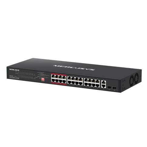 Коммутатор/ 24-Port 10/100Mbps + 2-Port Gigabit Rackmount Switch with 24-Port PoE+ фото 2