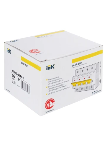 KARAT Авт. выкл. ВА47-150 4P C 80А 15кА IEK фото 12