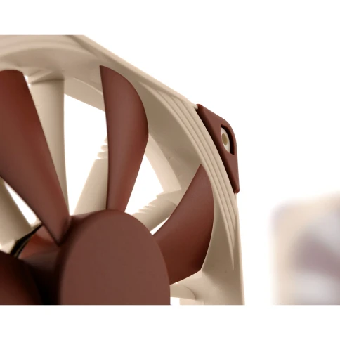 Кулер для корпуса/ Case Cooler Noctua NF-F12 5V PWM (120x120x25mm, 4-pin PWM, 54.97CFM, 22.4dBA, 1500RPM, Beige/Brown) фото 5