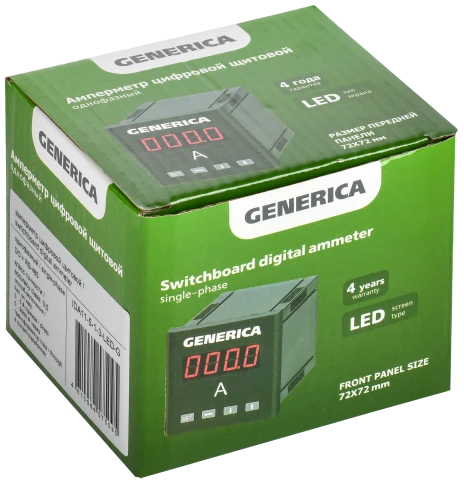 Амперметр цифр. щит. 1-ф. DO RS-485 72х72 LED GENERICA фото 2