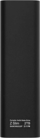 Накопитель SSD Netac USB-C 2Tb NT01ZSLIM-002T-32BK Z Slim 1.8" черный фото 4