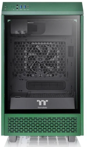 Корпус Thermaltake The Tower 100 Racing зеленый miniITX 1x120mm 3x140mm 2xUSB3.0 audio bott PSU [CA-1R3-00SCWN-00] фото 1