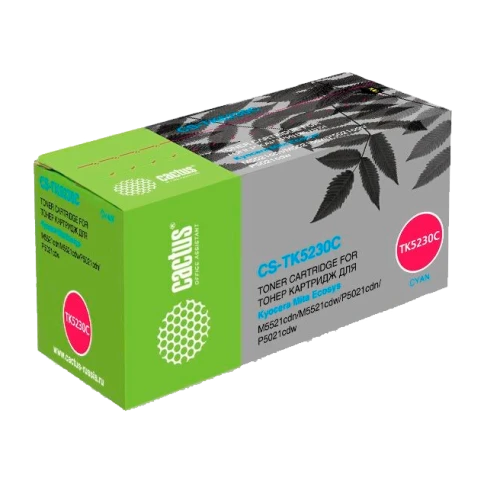 -/ Картридж лазерный Cactus CS-TK5230C TK-5230C голубой (2200стр.) для Kyocera Ecosys M5521cdn/M5521cdw фото 1