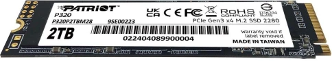 Твердотельный накопитель Patriot PCIe 3.0 x4 2TB P320P2TBM28 P320 M.2 2280 [P320P2TBM28] фото 2