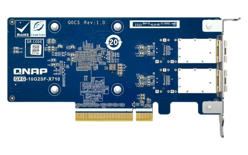 Сетевая карта/ QNAP QXG-10G2SF-X710 LAN Expansion Card, PCIe Gen3 x8, 2 x SFP+ ports (10Gbps/1Gbps) фото 1