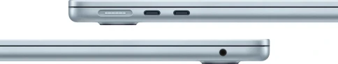 Ноутбук Apple MacBook Air A3240 M4 10 core 16Gb SSD512Gb/10 core GPU 13.6" Liquid Retina (2560x1664) macOS lt.blue WiFi BT Cam (MC6U4LL/A) фото 3