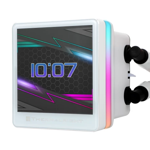 Водяное охлаждение для процессора/ Water Cooling System Thermalright Grand Vision 360 (360mm, LED, White, ARGB/ Fans: 3x120mm, 80.45CFM, 29.4dBA, 2150RPM/ Pump height 72.5mm, 6400RPM, Rad thickness 27mm/ S: 1700, 1200, 1851, 115X, 2011, 2066, AM5, AM4) фото 2