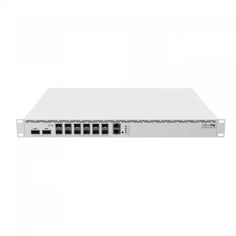 Маршрутизатор/ CCR2216-1G-12XS-2XQ Cloud Core Router with Amazon Annapurna Labs Alpine v3 AL73400 CPU (16-cores, 2GHz per core) and Marvell Prestera Aldrin2 switch-chip, 16GB RAM, 2x100G QSFP cages, 14x25G SFP28 cages, 1xGbit LAN, 2xM.2 SATA slots, Router фото 1