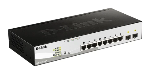 Коммутатор/ Настраиваемый L2 PoE-коммутатор, 8x1000Base-T PoE, 2х1000Base-X SFP, PoE-бюджет 65 Вт, упрощенный интерфейс CLI фото 2