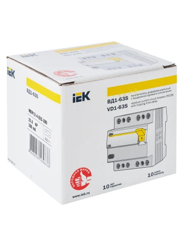 УЗО ВД1-63S 4Р 25А 300мА IEK фото 6