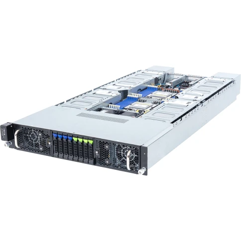 Серверная платформа/ Gigabyte G294-Z42-AAP2, 2U, 2 x (LGA 6096) Socket SP5, 24x DDR5 6400/4800, 4 x 2.5 NVMe/SATA/SAS-4* + 4x 2.5" SATA/SAS-4* (SAS need raid), 2 x 10Gb LAN (Broadcom BCM57416) + 1x Management LAN, -8 x FHFL x16 (Gen5 x16), from PEX89 фото 2