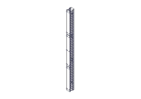 Systeme Electric vertical cable manager, Excelente series, plastic fingers, with cover, for 48U cabinets 750mm and 800mm wide фото 7