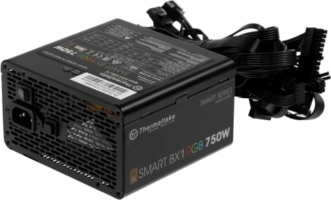 Блок питания Thermaltake ATX 750W Smart BX1 RGB 80+ bronze (20+4pin) APFC 120mm fan color LED 8xSATA RTL [PS-SPR-0750NHSABE-1] фото 14