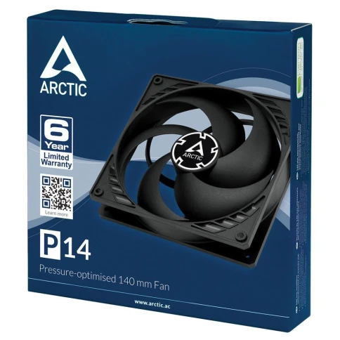 Вентилятор корпусной ARCTIC Cooling P14 (black/black) - retail (ACFAN00123A) (701549) {56} фото 1