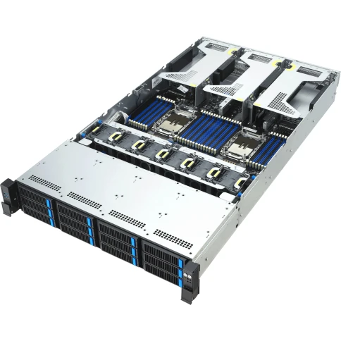 Серверная платформа/ ASUS RS720-E12-RS12U, 2U 2x LGA4710 Intel Xeon 6,32x DDR5 6400/8000, 12x 3.5'' hsb NVME/SATA*/SAS* (*need raid), 10x PCIe slots, 2x M.2 Gen4 2280, 1x Mmg LAN port, 2x OCP 3.0 optional, 1+1 2700W фото 4