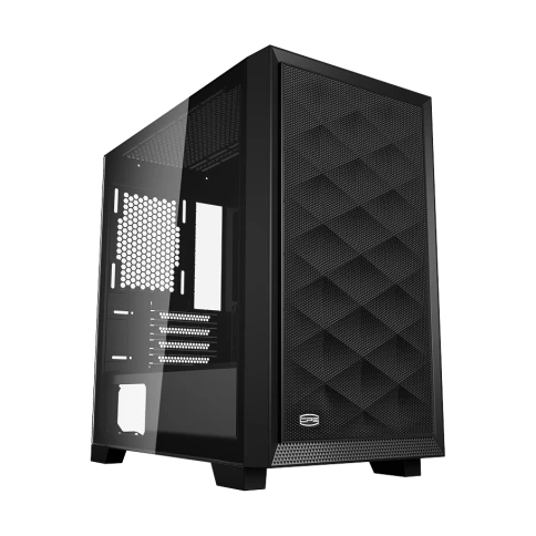 Корпус без блока питания/ Case PCCooler C3D310 BK, Mini-Tower, TG, Mesh, no fans, 2xUSB-A 3.0, mATX, mITX Black фото 1