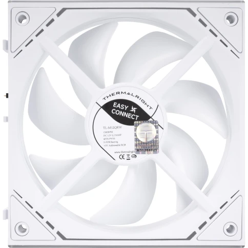 Кулер для корпуса/ Case Cooler Thermalright TL-M12QRW Reverse (124x120x25mm, 4-pin PWM, ARGB, 47.6CFM, 23.2dBA, 1500RPM, White) фото 2