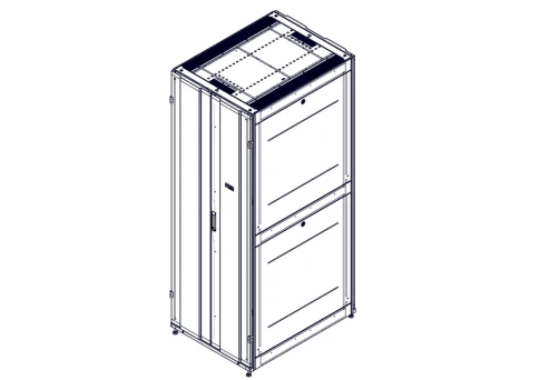 Шкаф Systeme Electric, серия Uniprom, 48U-800/1070, боковые панели 4шт, черный фото 8