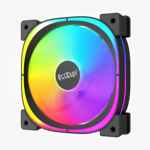 Кулер для корпуса/ Case Cooler PCCooler EF120 ARGB BK (120x120x25mm, 4-pin PWM, ARGB, 37.98CFM, 25.7dBA, 1500RPM, Black) фото 2