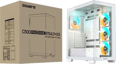 Корпус Gigabyte GB-C500PI ST белый ATX 6x120mm 3x140mm 2xUSB3.0 audio bott PSU [28300-C500W-1CKR] фото 8