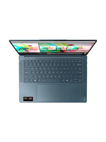 Ноутбук/ Lenovo Yoga Pro 7 14ASP10 14.5"(2944x1840 OLED)/AMD Ryzen AI 9 365(2Ghz)/32768Mb/1024PCISSDGb/noDVD/Int:AMD Radeon 880M/Cam/BT/WiFi/84WHr/war 1y/1.54kg/tidal teal/noOS + 100W, RU kbd фото 7