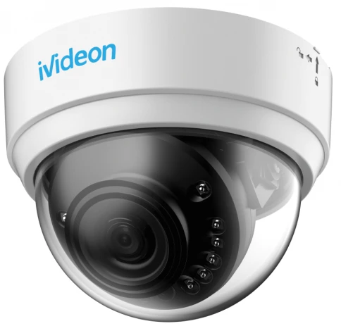 2 МП Купольная IP видеокамера с ИК-подсветкой  КМОП-матрица 1/2.7'' CMOS день/ночь с механическим ИК-фильтром ИК подсветка до 20м видео с разрешением 19201080@25к/с 004лк/F2.0(цв) фиксированный объектив 2.8 мм (3.6мм опционально) c углом обзора фото 1