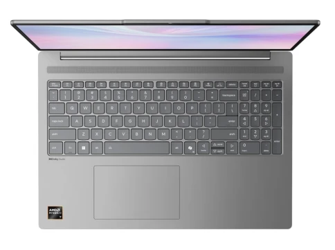 Ноутбук/ Lenovo IdeaPad Slim 5 16AKP10 16"(2880x1800 OLED)/AMD Ryzen AI 7  350(2Ghz)/16384Mb/512PCISSDGb/noDVD/Int:AMD Radeon 860M/Cam/BT/WiFi/80WHr/war 1y/1.76kg/luna grey/noOS + 100W, RU kbd фото 5