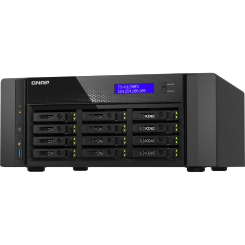 Сетевое хранилище без дисков/ Enterprise QNAP TS-h1290FX-7302P-128G12-Bay NAS(2.5 SATA/SSD U.2 NVMe w/o HDD), AMD EPYC 7302P 3.0 GHz (3.3 GHz), 128 GB DDR4 ECC, 2x2.5GbE LAN, 2 x 25GbE SFP28 port фото 5