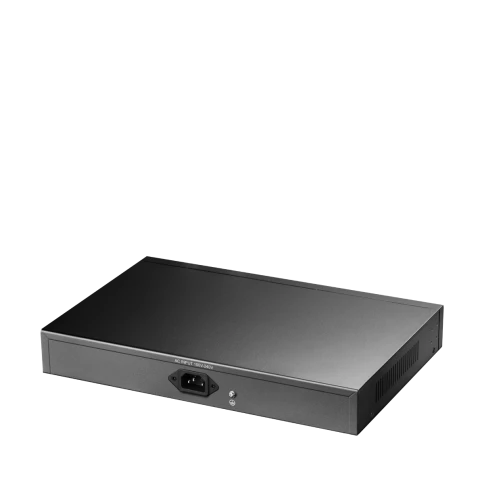 Коммутатор/ 24-Port 10/100M PSE RJ-45 +2 Gigabit RJ- 45 +1SFP Port with 24 POE Ports Switch with Built-in power supply, support 16-port IEEE 802.3at PoE+ Injector, Rack-mountable Steel case, 300W Internal фото 3