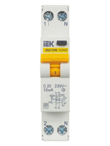Выкл. авт. диф. тока АВДТ32МL С20 10мА KARAT IEK фото 4