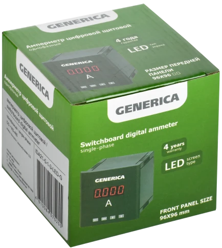 Амперметр цифр. щит. 1-ф. DO RS-485 96х96 LED GENERICA фото 2