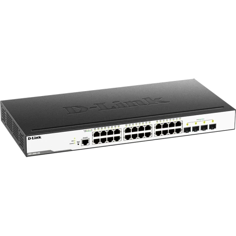 Коммутатор/ DGS-3000-28L/B Managed L2 Switch 24x1000Base-T, 4x1000Base-X SFP, Surge 6KV, CLI, RJ45 Console, RPS, Dying Gasp фото 2