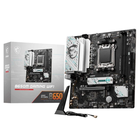 Материнская плата MSI B650M GAMING WIFI B650, AM5, 2*DDR5, 1*PCIEx16, 1*PCIEx1, 2*M.2, 1*TypeC, 7*USB3.2Gen1, 6*USB2.0, 4*SATA3.0, 2.5G, DP, HDMI, M-ATX, RTL фото 1