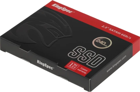 Твердотельный накопитель/ Kingspec SSD P4-240, 240GB, 2.5" 7mm, SATA3, R/W 540/480MB/s, IOPs н.д./н.д., TBW 60, DWPD 0.23 (3 года) фото 6