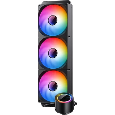 Система жидкостного охлаждения/ Water Cooling System JONSBO TG-420 ARGB Black (300W, 420mm, Black, ARGB/ Fans: 3x140mm, 93.73CFM, 36.2dBA, 1800RPM/ Pump height 54.55mm, 30dBA, 2400RPM, Rad thickness 54.5mm/ S: 1851, 1700, 1200, 115X, AM5, AM4) фото 8