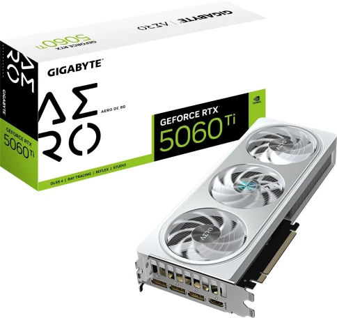Видеокарта Gigabyte PCI-E 5.0 GV-N506TAERO OC-8GD 1.0 NVIDIA GeForce RTX 5060TI 8Gb 128bit GDDR7 2647/28000 Без Видеовыходов HDMIx1 DPx3 HDCP Ret фото 10