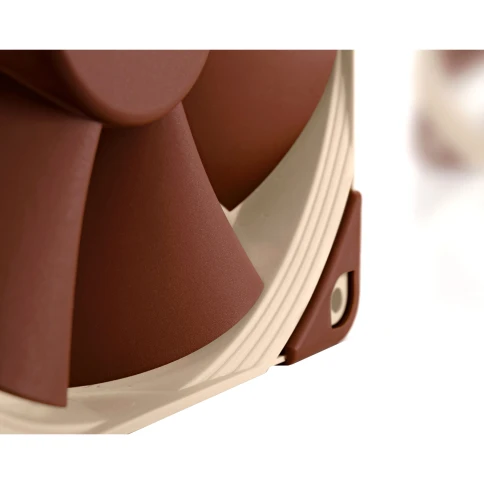 Кулер для корпуса/ Case Cooler Noctua NF-F12 5V PWM (120x120x25mm, 4-pin PWM, 54.97CFM, 22.4dBA, 1500RPM, Beige/Brown) фото 4