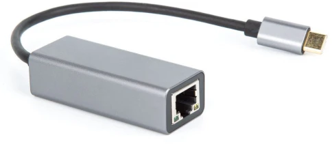 Кабель-переходник/ Кабель-переходник USB 3.1 Type-C -->RJ-45 1000Mbps Ethernet, Aluminum Shell, 0.15м VCOM <DU320M> фото 1