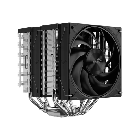 Кулер для процессора/ CPU Cooler SAMA A60E (265W, 4-pin PWM, 156.5mm, 6x6mm, 2x120mm, 78CFM, 29dBA, 2200RPM, S: 1851/1700/1200/115X, AM5/AM4, silver) фото 3