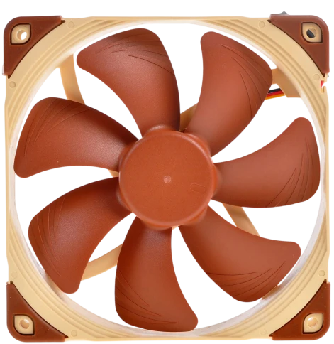 Кулер для корпуса/ Case Cooler Noctua NF-A14 FLX (140x140x25mm, 3-pin, 67.98FM, 19.2dBA, 1200RPM, Beige/Brown) фото 1