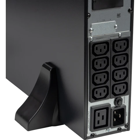 8773 SKAT-UPS 3000-RACK-ON-6X9-E P3 ИБП 3000ВА/3000 Вт, 2U, On-Line, синус, встр. АКБ 72В (6x9Ач), 8хC13+1xC19, USB, RS232, RS485, параллельный порт, слот для карт (SNMP, реле), EPO, ШхГхВ 440х605х88, масса 30.4 кг фото 8